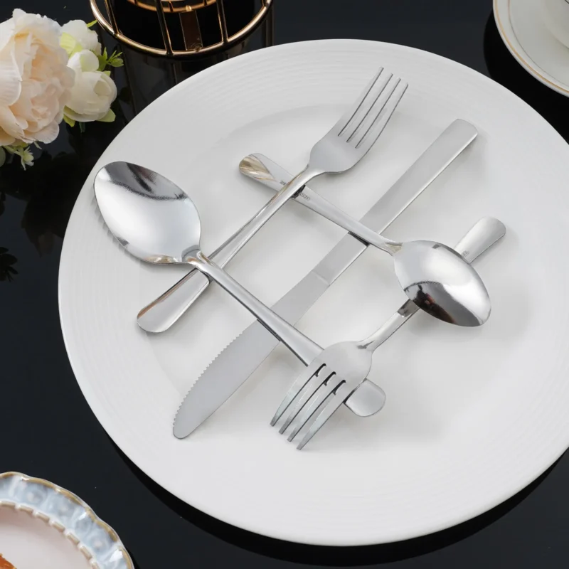 Aae9f7d72d5fa4f1e8d5d252dac943144t.webp HANSMART 60Pcs Stainless Steel Flatware Set Service for 12 Vertical Ribbed Handle Silverware Cutlery Set Dinner Fork Salad Fork Spoon Knife Kitchen Tableware Dishwasher Safe Home Wedding Gift