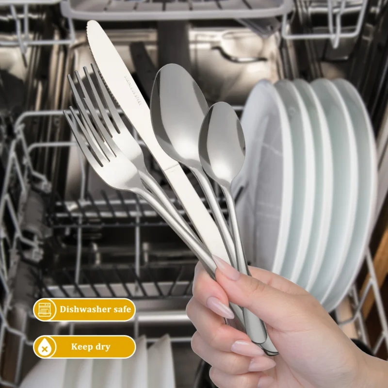 Adcf32a2ee3024e52a5f4492f76902c41f.webp HANSMART 60Pcs Stainless Steel Flatware Set Service for 12 Vertical Ribbed Handle Silverware Cutlery Set Dinner Fork Salad Fork Spoon Knife Kitchen Tableware Dishwasher Safe Home Wedding Gift