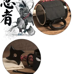 H10c8a428ec1742b1a8475fd7313ed3c0h.webp Ninja Mugs Water Cup Creative Funny Mugs with Lid Spoon Set Porcelain Kitchen Utensils Drinkware Mug Coffe Kawaii Cup