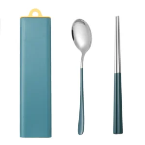 H27f5d0c2f9a64681a5e739a7594d6f73T.webp 304 Dinnerware Set Flatware Stainless Steel Portable Cutlery Sets Camping Travel Set Case Knife Fork Spoon Kitchen Accessories