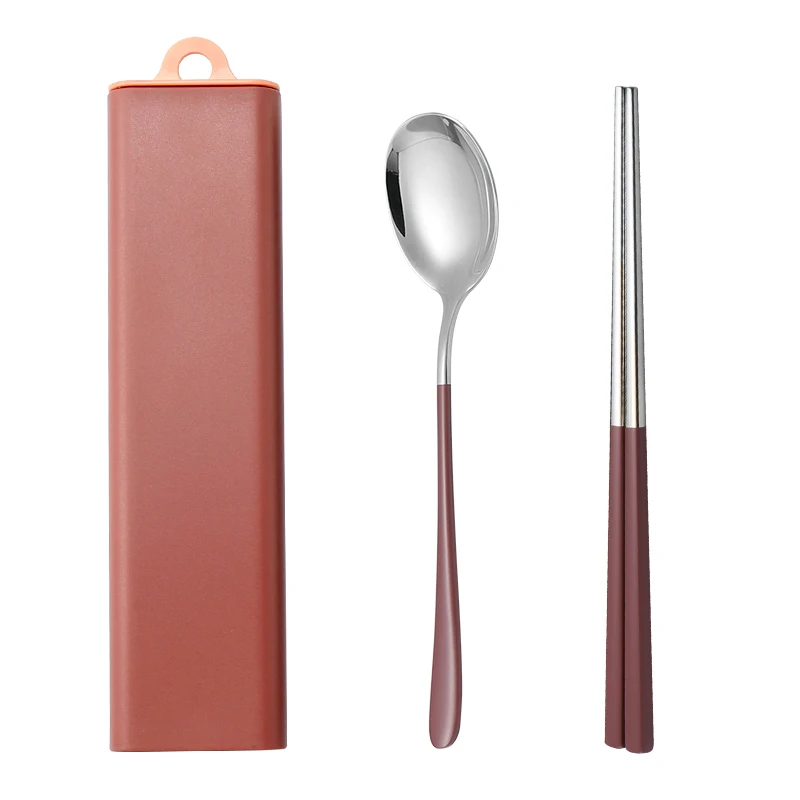 H3634e84032e44a0d99c14c331690e654I.webp 304 Dinnerware Set Flatware Stainless Steel Portable Cutlery Sets Camping Travel Set Case Knife Fork Spoon Kitchen Accessories