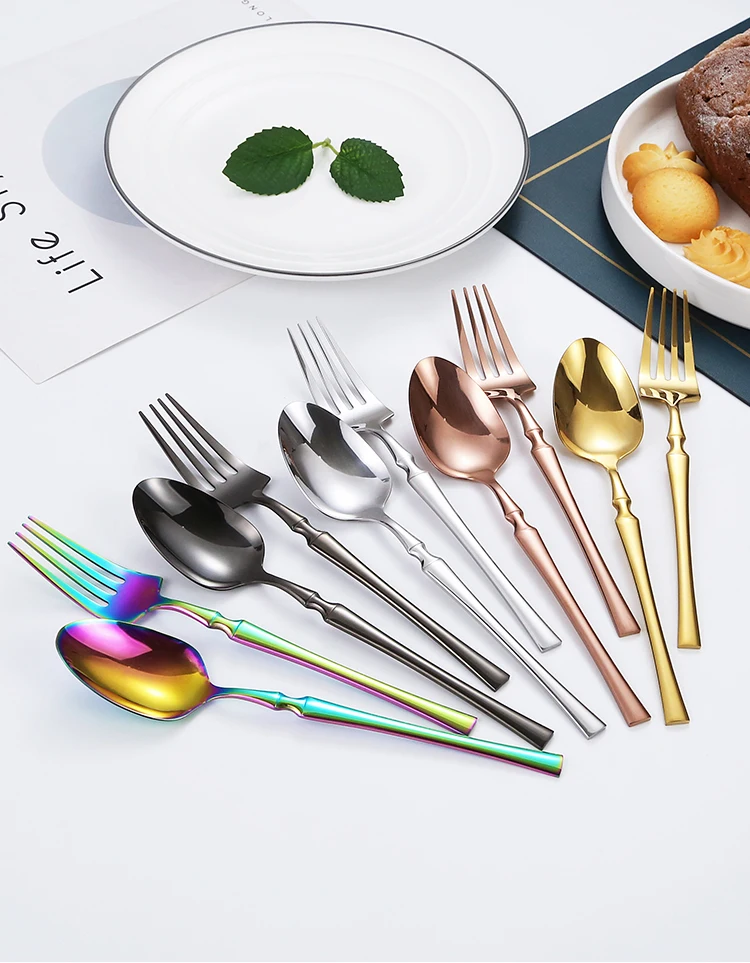 H7673c52a49df47ba97aaa4a5f9634cd4F.webp 16pcs Gold Cutlery Set Forks Knives Spoons Dinnerware Dishwasher Safe Stainless Steel Western Tableware Silverware Wedding Gift