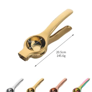 H8d4823443e244e51ae546371817b9634C.webp 1PC Stainless steel Lemon Squeezer Golden Manual Fruit Juicer Household Orange Clip Kitchen Utensils Reamers Fast Handle Press