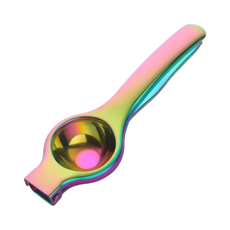 H9809da7f8db941d7b6ce26d2dcd520f21.webp 1PC Stainless steel Lemon Squeezer Golden Manual Fruit Juicer Household Orange Clip Kitchen Utensils Reamers Fast Handle Press