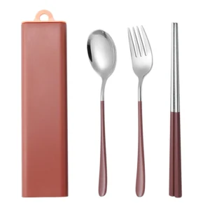 Hc607eeb815f94963af1f57f085742dccx.webp 304 Dinnerware Set Flatware Stainless Steel Portable Cutlery Sets Camping Travel Set Case Knife Fork Spoon Kitchen Accessories