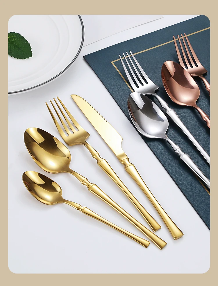 Hcb268fa032824761acb593eb22c82e72J.webp 16pcs Gold Cutlery Set Forks Knives Spoons Dinnerware Dishwasher Safe Stainless Steel Western Tableware Silverware Wedding Gift
