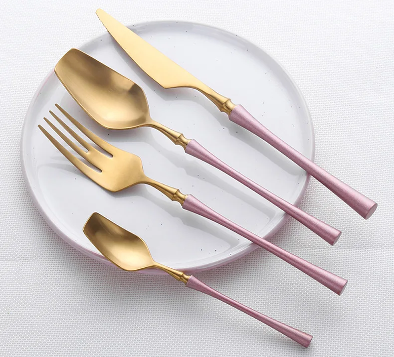 Hd7a6e473052843068ad7097ec8e287bfO.webp 4 Pcs Mirror Matte Stainless Steel Black Gold Silver Cutlery Dinnerware Tableware Knife Spoon Fork Flatware Set Dishwasher Safe