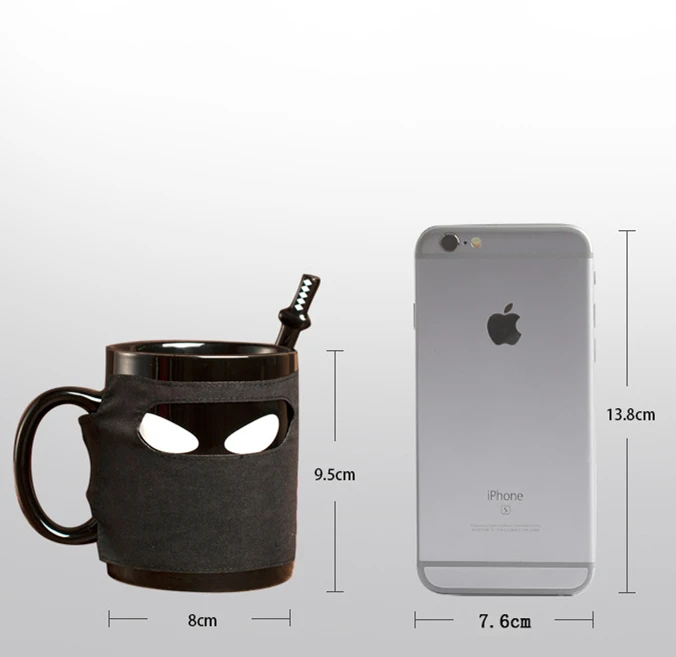 Hd7c239a64ebd4e9295af33f5c0affaf6a.webp Ninja Mugs Water Cup Creative Funny Mugs with Lid Spoon Set Porcelain Kitchen Utensils Drinkware Mug Coffe Kawaii Cup