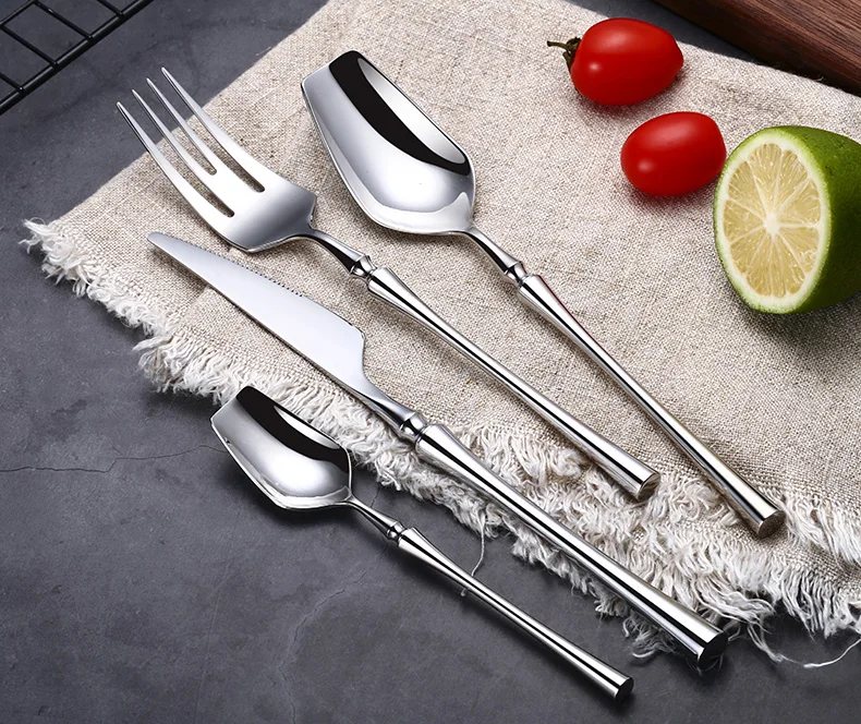 Hec1677e4ba854498aa26ee233ed16c5fD.webp 4 Pcs Mirror Matte Stainless Steel Black Gold Silver Cutlery Dinnerware Tableware Knife Spoon Fork Flatware Set Dishwasher Safe