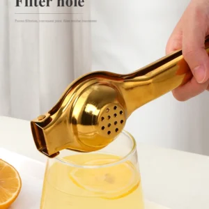 Hfe550cb7d64c4124b20fe279d62d2ffaB.webp 1PC Stainless steel Lemon Squeezer Golden Manual Fruit Juicer Household Orange Clip Kitchen Utensils Reamers Fast Handle Press