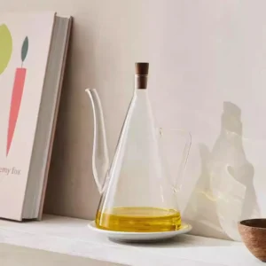 Glass Oil Dispenser Bottle for Kitchen Large Capacity Olive Oil Pourer Leak-proof Soy Spout Cooking Kitchen Storage Container