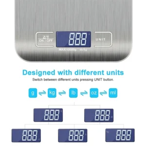 S05305a540e3942c2b3f15c9d57489194A.webp Kitchen Digital Scale Multi-function Portable Weighing Scale LCD Display USB Electronic Scales Baking Measuring Tools