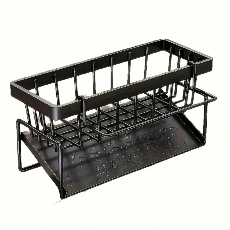 Effective Draining Kitchen Sponge Shelf, Soap Holder, Stainless Steel Material Is More Sturdy, Slope Design Is Free From Water Accumulation, Towel Independent Rack Effective Anti-Mold, Kitchen Storage