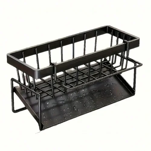 S08f2642725954ff38c809691a67fb097P.webp Effective Draining Kitchen Sponge Shelf, Soap Holder, Stainless Steel Material Is More Sturdy, Slope Design Is Free From Water Accumulation, Towel Independent Rack Effective Anti-Mold, Kitchen Storage