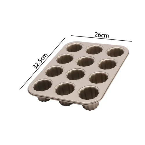 S0d6447058f284588965f86eb8ab0eebfT.webp Dessert Mousse Custard Bakeware Carbon Steel French Cannele Mould Baking Tool Cake Pan Canele Mold