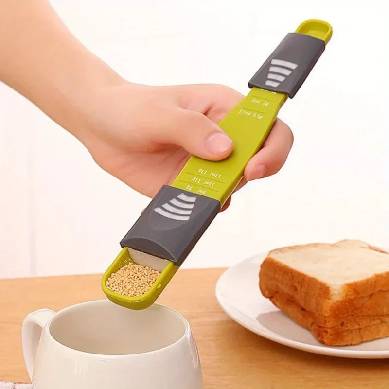 S129d6d1742524075a6edad935b5b39e37.webp Kitchen Tools: Roasting Measuring Spoon With Scale, Grams, Household Salt Spoon, Coffee Measuring Spoon Adjustable Spoon