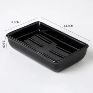 Light Luxury Soap Holder Ceramic Rectangle Household Bathroom Accessories Soap Dish Holders Restroom Organizer Kitchen Storage