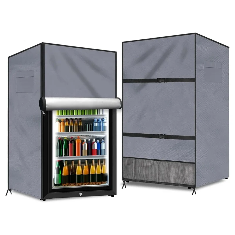 Outdoor Refrigerator Cover Waterproof Upright Freezers Cover Protection Dustproof Refrigerator Cover  Kitchen Storage