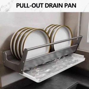 S1b07d35b333541869b8728dd6800e530x.webp Bowl Plate Drying Shelf Portable Kitchen Organizer Wall Mounted Dish Drainer Rack Kitchen Storage Shelves Tableware Holder