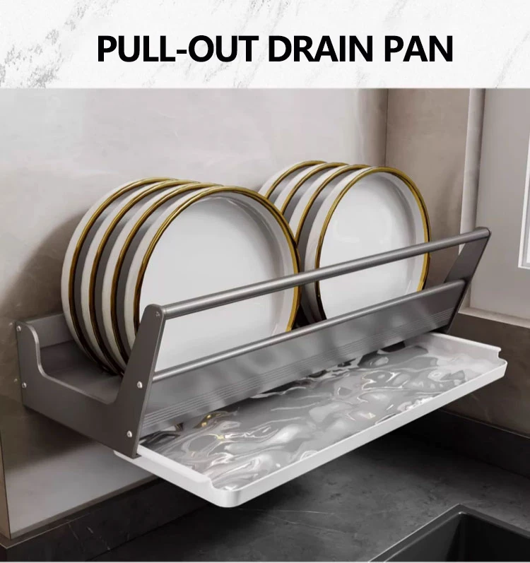 S1b07d35b333541869b8728dd6800e530x.webp Bowl Plate Drying Shelf Portable Kitchen Organizer Wall Mounted Dish Drainer Rack Kitchen Storage Shelves Tableware Holder
