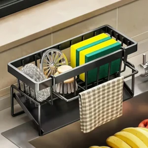 Effective Draining Kitchen Sponge Shelf, Soap Holder, Stainless Steel Material Is More Sturdy, Slope Design Is Free From Water Accumulation, Towel Independent Rack Effective Anti-Mold, Kitchen Storage