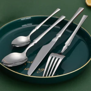 S1d8122848bc447cabac2253aeb4439da0.webp 16pcs Gold Cutlery Set Forks Knives Spoons Dinnerware Dishwasher Safe Stainless Steel Western Tableware Silverware Wedding Gift