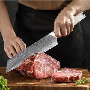 F.YOUNG 8.5" Japanese Kiritsuke Knife Damascus Steel Kitchen Professional Chef Knife Sharp Slicing Cleaver Cooking Tools Cutlery