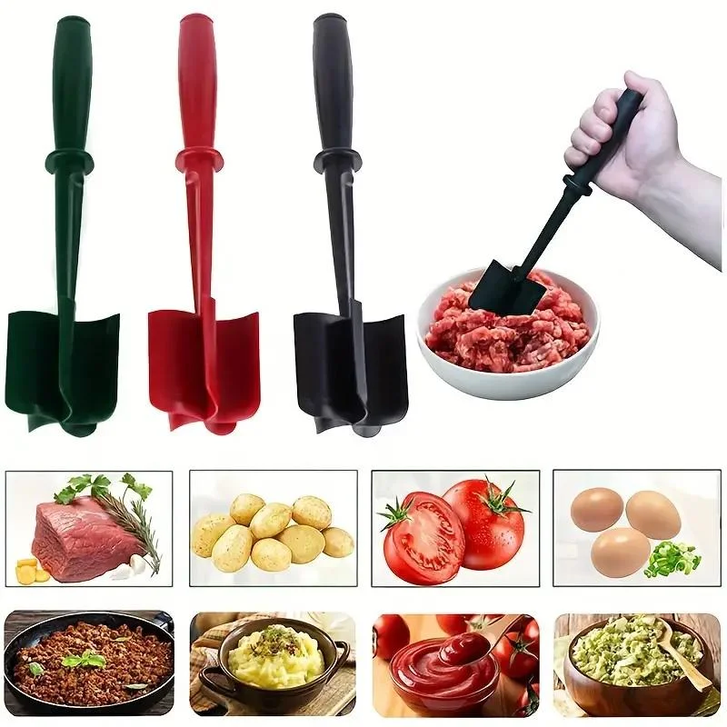 Kitchen Manual Meat Chopper, 1 Piece Multifunctional Meat Masher, Handheld Food Chopper, Vegetable Salad Chopper, Kitchen Gadget