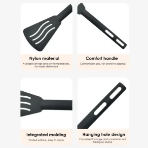 Kitchen Tool Set Nylon Cooking Tools Set Sturdy Cutlery Kit With Non-Stick Spatulas Comfortable Handle Cookware Accessories