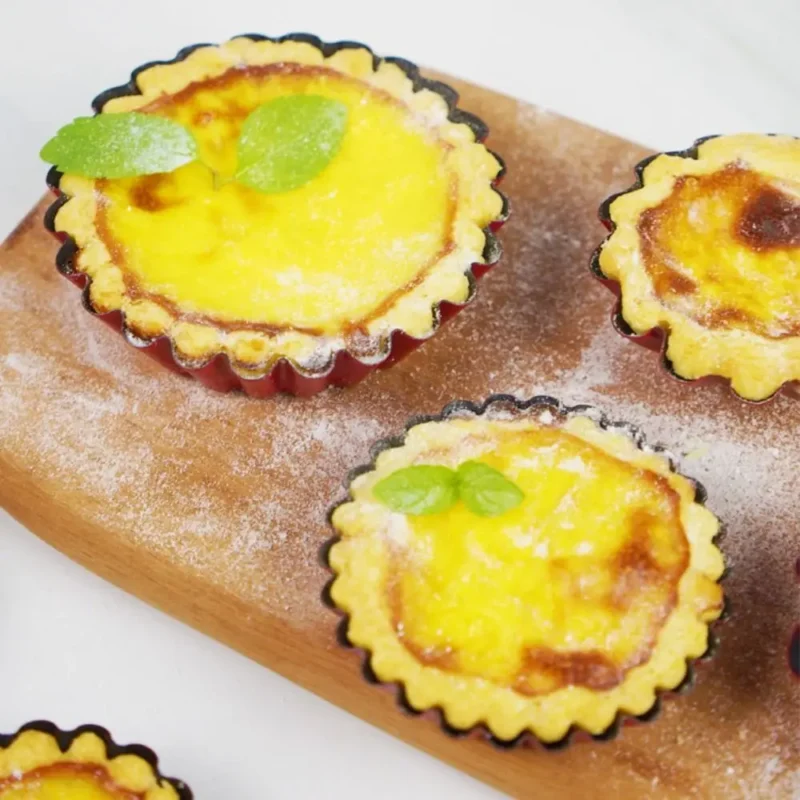 S29ca34703e024abea7bbd7e80693b5e3S.webp Bakeware Carbon Steel Egg Tart Molds Non-stick Mini Cake Mold Reusable Creative Tartlet Baking Mold Home