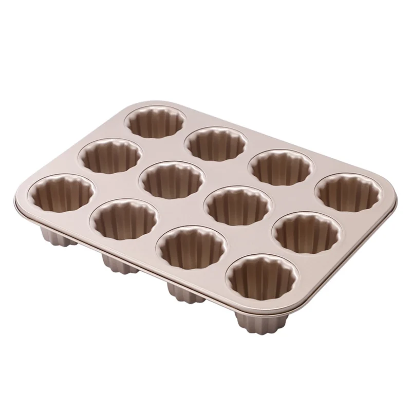 Dessert Mousse Custard Bakeware Carbon Steel French Cannele Mould Baking Tool Cake Pan Canele Mold