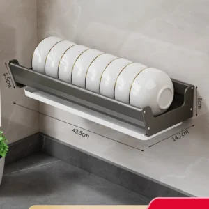 S30cca426c75c49f5878a04e0dd79e74bA.webp Bowl Plate Drying Shelf Portable Kitchen Organizer Wall Mounted Dish Drainer Rack Kitchen Storage Shelves Tableware Holder