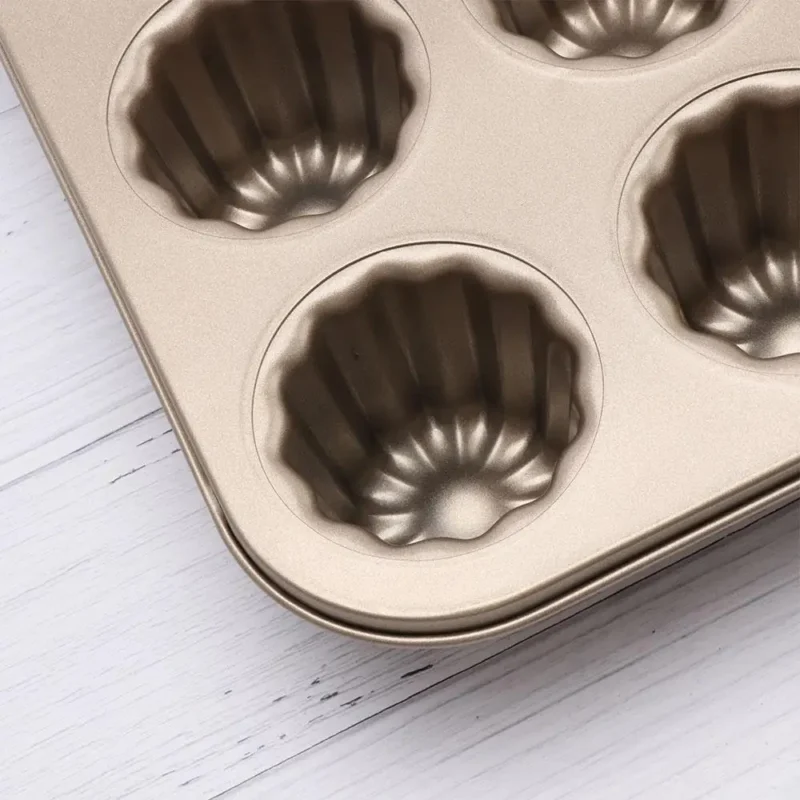 Dessert Mousse Custard Bakeware Carbon Steel French Cannele Mould Baking Tool Cake Pan Canele Mold