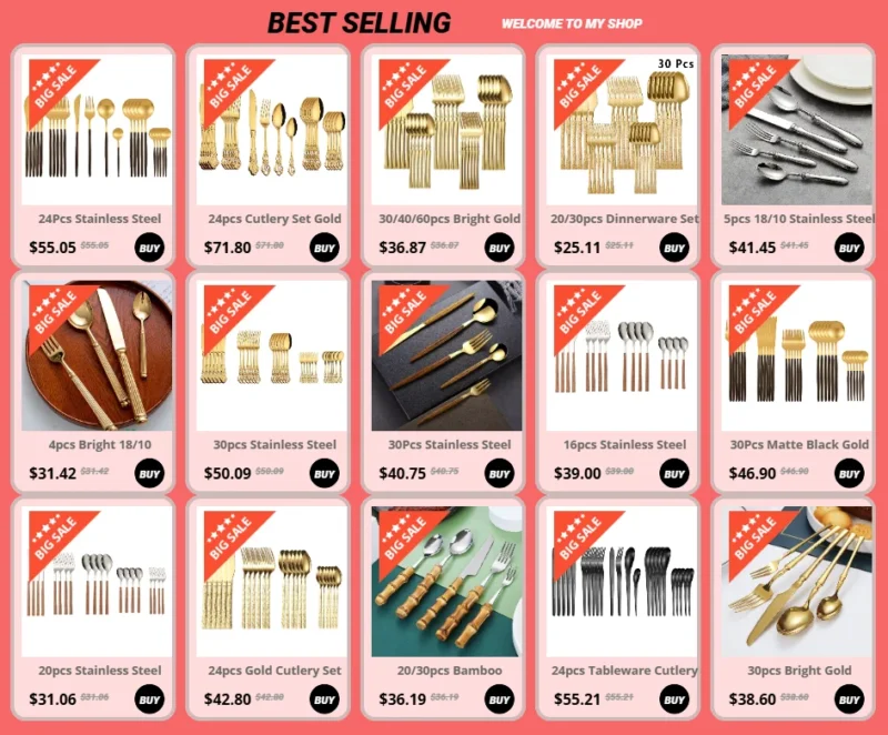 S3b105a00713e46e1a5c50995f5fc1303V.webp 16pcs Gold Cutlery Set Forks Knives Spoons Dinnerware Dishwasher Safe Stainless Steel Western Tableware Silverware Wedding Gift