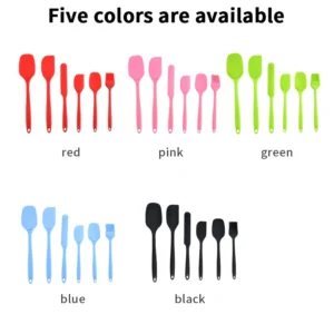 Silicone Kitchenware 6-Piece Set, Cream Scraper, Spatula, Oil Brush, Size Scraper Set Baking Tool, Non-Integrated Hand