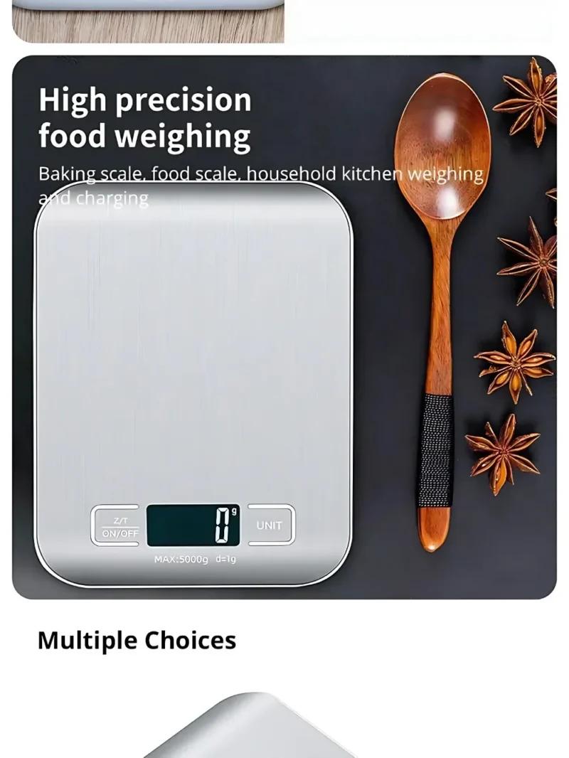 S45263e1342dc49398dce3dc992049b26i.webp Kitchen Digital Scale Multi-function Portable Weighing Scale LCD Display USB Electronic Scales Baking Measuring Tools