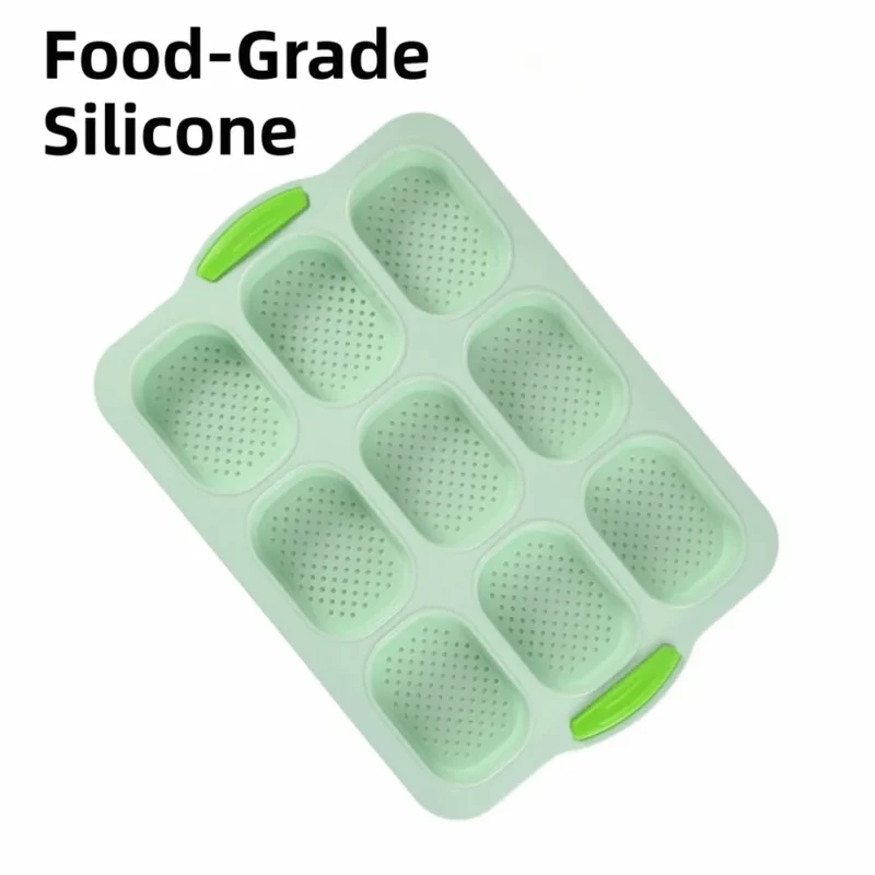 Bakeware 9 Grids Silicone Cake Mold Silicone Non-Stick Bread Baking Form Non-slip Reusable Silicone Baking Pan Baking Tool