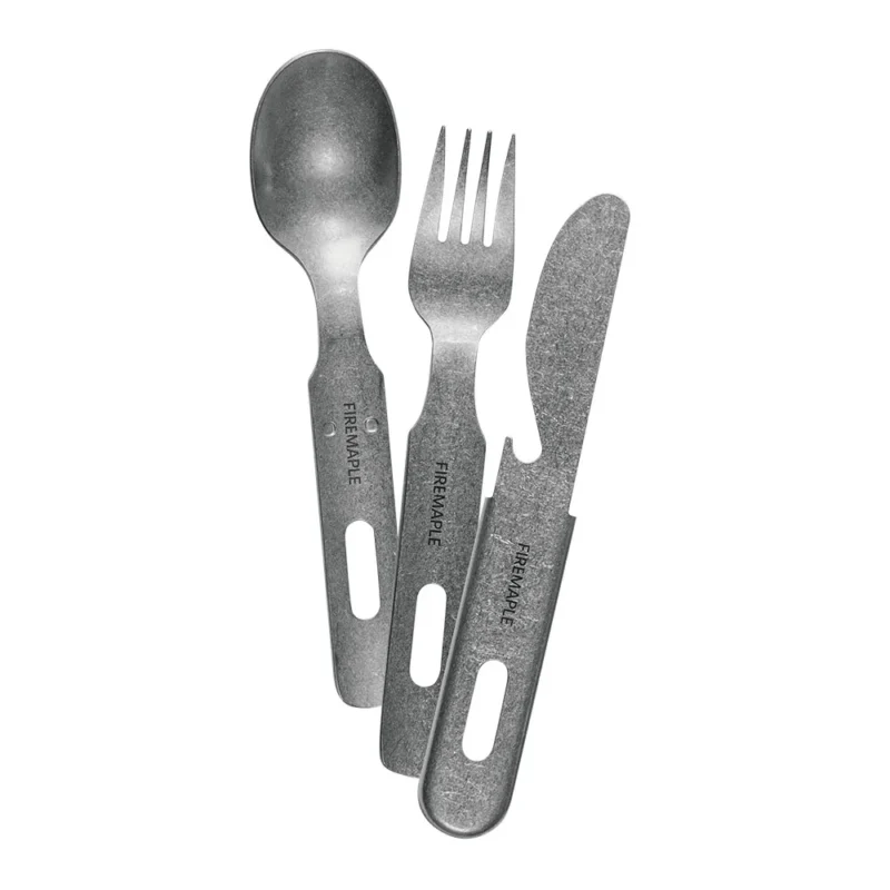 Fire-Maple Antarcti 3in1 Utensils Set Fork Knife Spoon Outdoor Tableware 304 Stainless Steel Camping Cooking Portable Cutlery