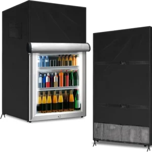 Outdoor Refrigerator Cover Waterproof Upright Freezers Cover Protection Dustproof Refrigerator Cover  Kitchen Storage