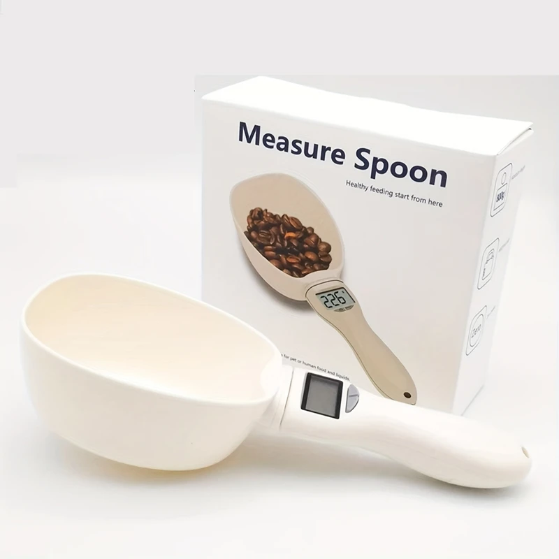 S4d6066805e7246bda781337d927d0731p.webp Kitchen Digital Food Measuring Spoon Scale Pet Food Measuring Spoon Scale Suitable For Cat And Dog Food Measuring Flour Spoon 