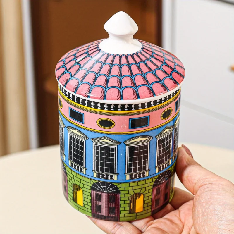 S4f6889c885af49c0b319a72ea3a56428F.webp Nordic Inspired Ceramic Storage Jar with Lid Kitchen Dining Container for Coffee Beans Tea Flour Sugar Bottle Kitchen Storage