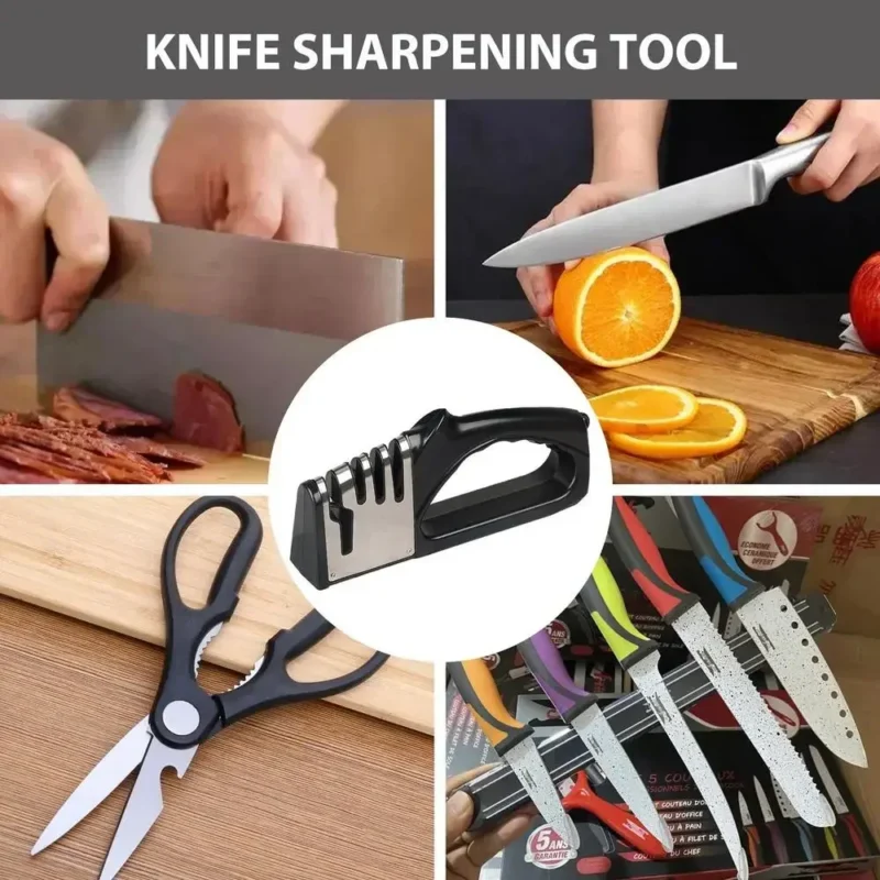 S5635912f9a854849a8f71bcf80fef9df2.webp Kitchen 4 Segment Knife Sharpener Multifunctional Portable Non-slip Base Knife Sharpener Household Kitchen Gadgets Accessories
