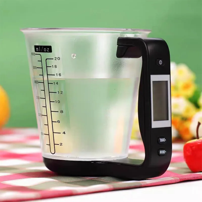 Kitchen Scales with LCD Display 1000g/1g Measuring Cup Kitchen Mixing Bowl Temperature Measurement Cups Kitchen Baking Tools