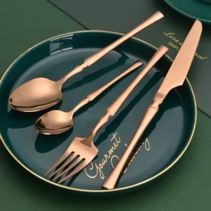 S574c8da92d3d400cb0a47d340c4cb94c1.webp 16pcs Gold Cutlery Set Forks Knives Spoons Dinnerware Dishwasher Safe Stainless Steel Western Tableware Silverware Wedding Gift