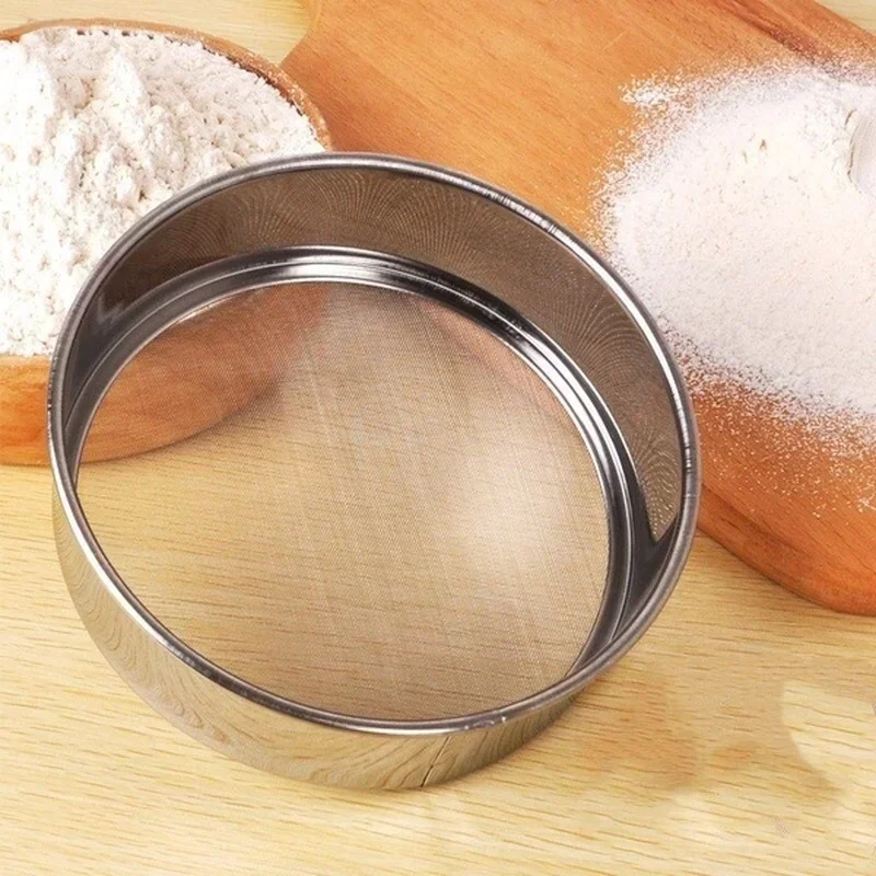 Kitchen Useful Small Tools Multifunctional Manual Flour Mesh Powder Stainless Steel Flour Sieve Practical Durable Accessories