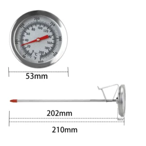 Kitchen Tools 0~200℃ Cooking Temperature Meter Stainless Steel Probe Thermometer Milk Coffee Food Meat Gauge