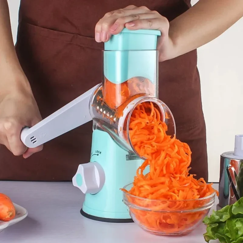 S5f51f47959774091b5f3c20d048ae3c6i.webp Fruit & Vegetable Tools Vegetable Chopper Kitchen Gadgets Shredders Food Cutter Multifunctional Rotary Manual Slicers Kitchen
