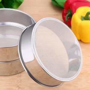 Kitchen Useful Small Tools Multifunctional Manual Flour Mesh Powder Stainless Steel Flour Sieve Practical Durable Accessories