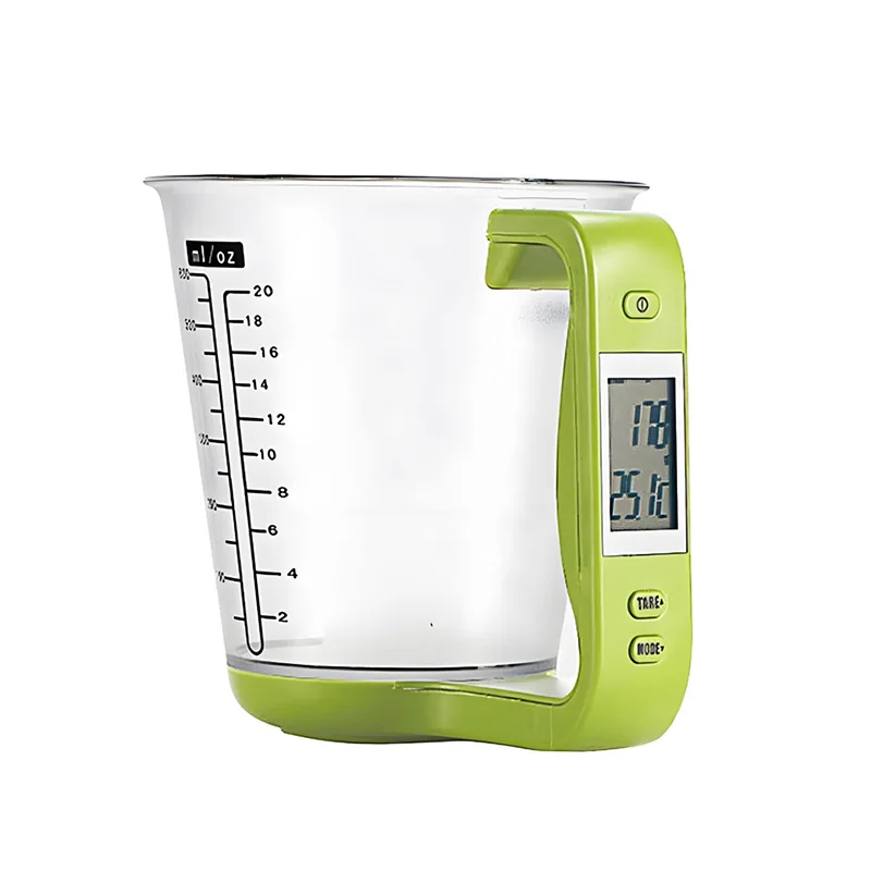 Kitchen Scales with LCD Display 1000g/1g Measuring Cup Kitchen Mixing Bowl Temperature Measurement Cups Kitchen Baking Tools