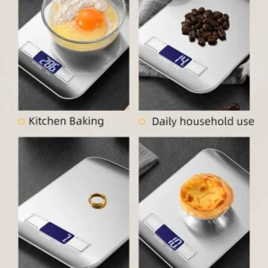 S6082157cfbd342eca2b4476684c47868j.webp 5kg/1g Multifunction Electric Digital Kitchen Food Scale LCD Display, High Precise Waterproff Measuring Scale Stainless Steel